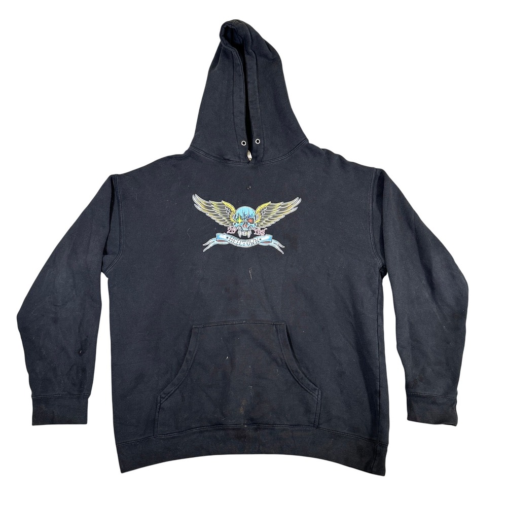 Independent Trading Company Helltown 20 Years Skull Graphic Hoodie Black XL
